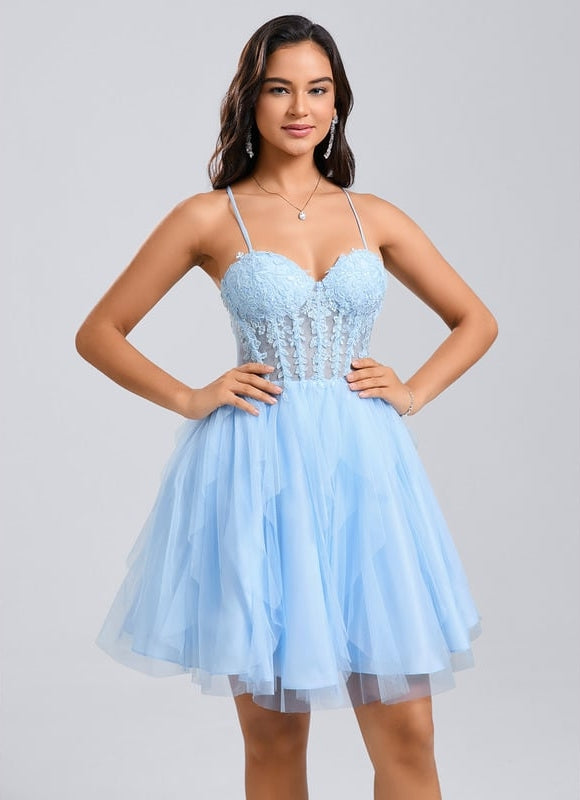 Robe De Bal Tulle Ciel - gallery 3