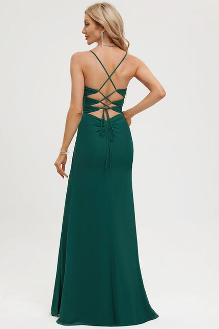 Robe De Bal Émeraude Fluide - gallery 4