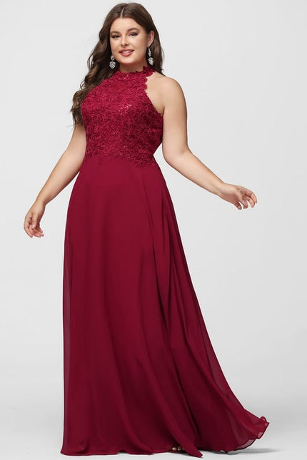 Robe De Bal Chic Bordeaux Aérien - gallery 5