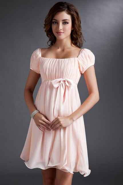 Robe De Bal Mousseline Pêche - gallery 6