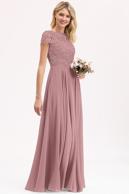 Robe De Bal Longue Mauve Élégante - gallery 3