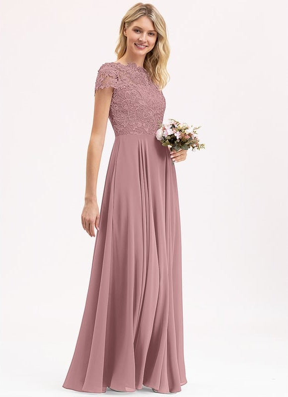 Robe De Bal Longue Mauve Élégante - gallery 3