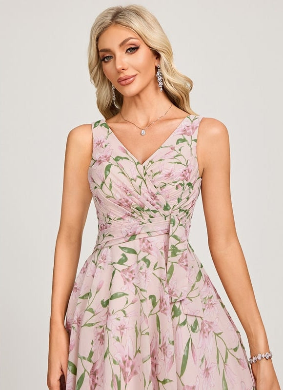 Robe De Bal Col V Fluide - gallery 3