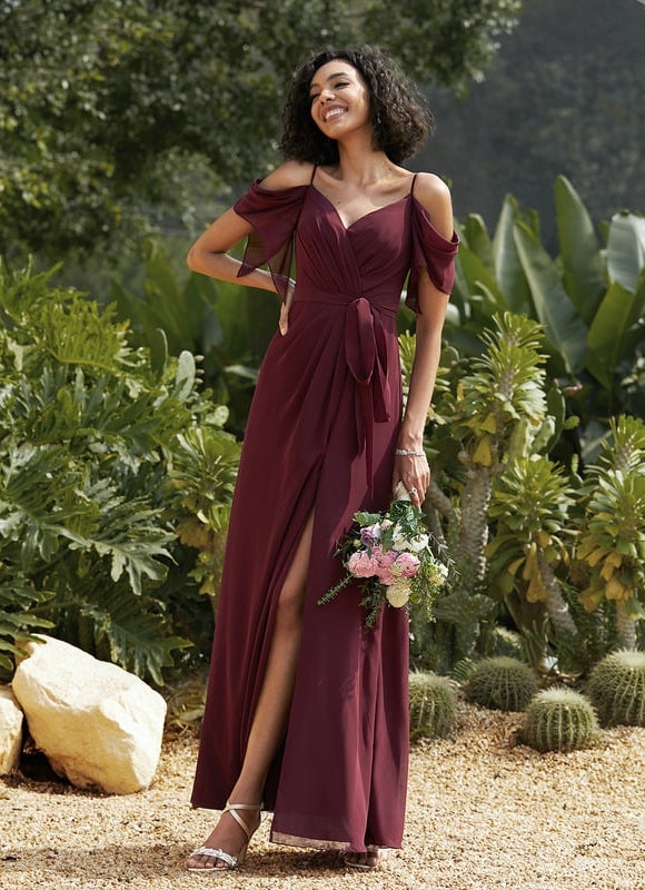 Robe De Bal Fluide Bordeaux - gallery 7