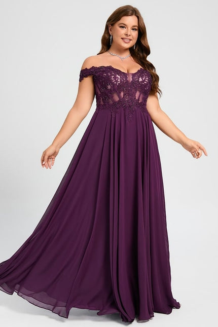 Robe De Bal Violette Élégante - gallery 4