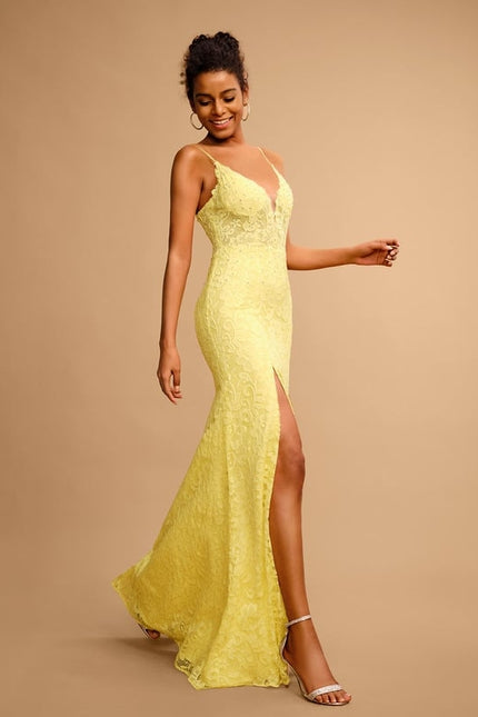 Robe De Bal Jaune Floral - gallery 5