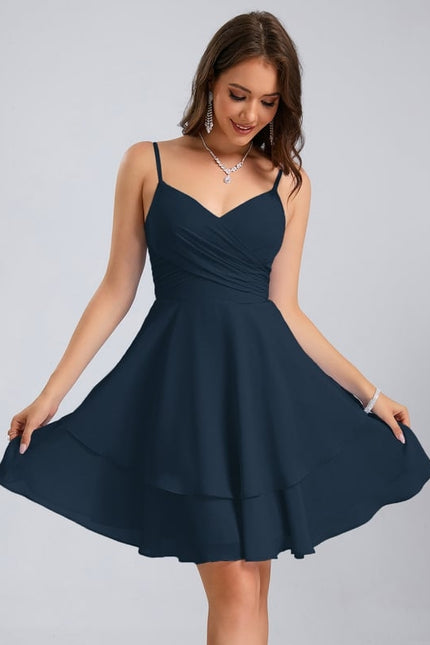 Robe De Bal Col V Marine - gallery 6