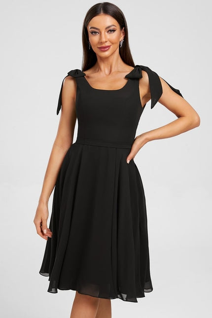 Robe De Bal Noire Fluide - gallery 1