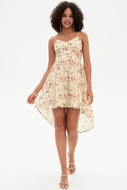 Robe De Bal Asymétrique Florale
