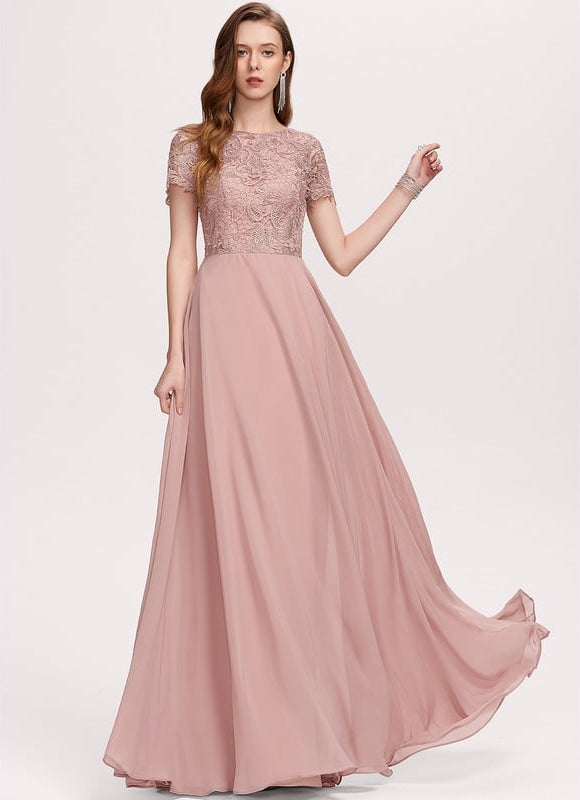 Robe De Bal Longue Mauve Élégante - gallery 3