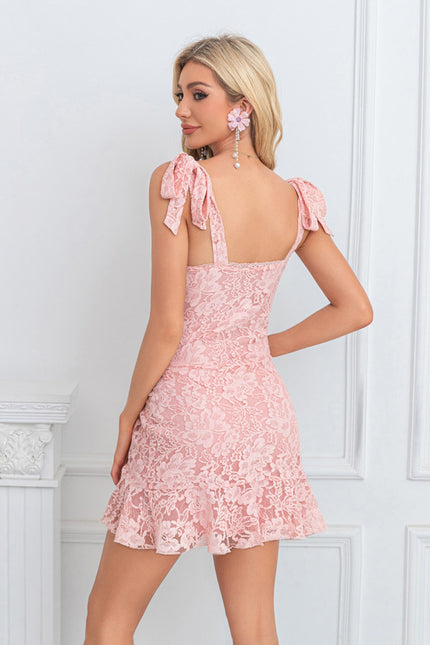 Robe De Bal Dentelle À Volants - gallery 1