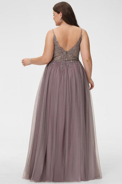 Robe De Bal Vaporeuse Mauve - gallery 6