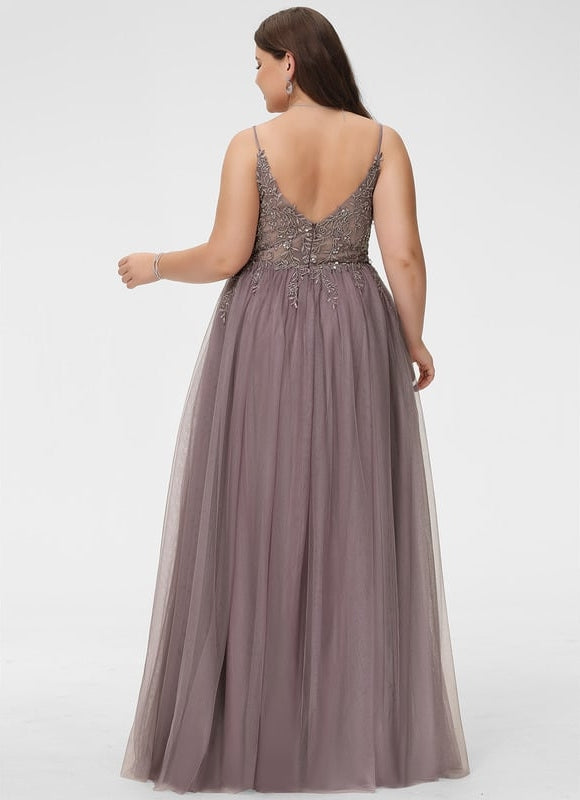 Robe De Bal Vaporeuse Mauve - gallery 6