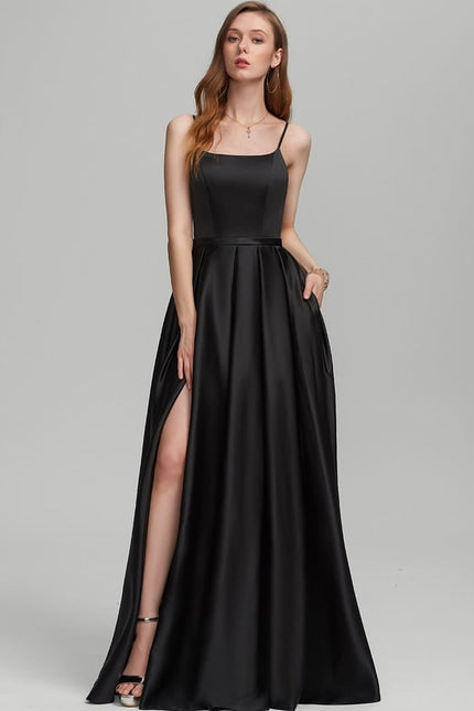 Robe De Bal Satin Noir
