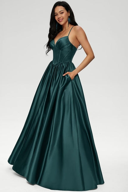 Robe De Bal Bal Satinée Profonde - gallery 1
