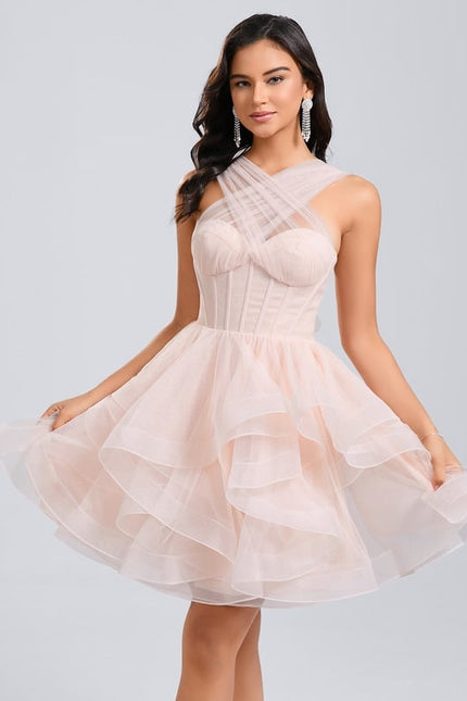 Robe De Bal Tulle Saumon - gallery 5