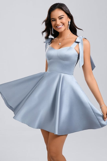 Robe De Bal Satin Lilas - gallery 4