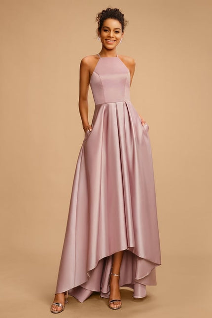 Robe De Bal Asymétrique Rose