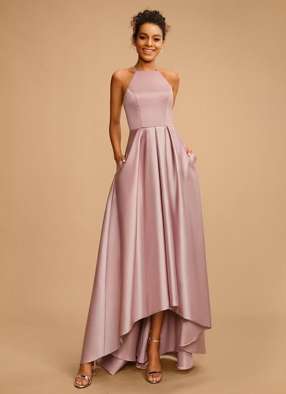 Robe De Bal Asymétrique Rose