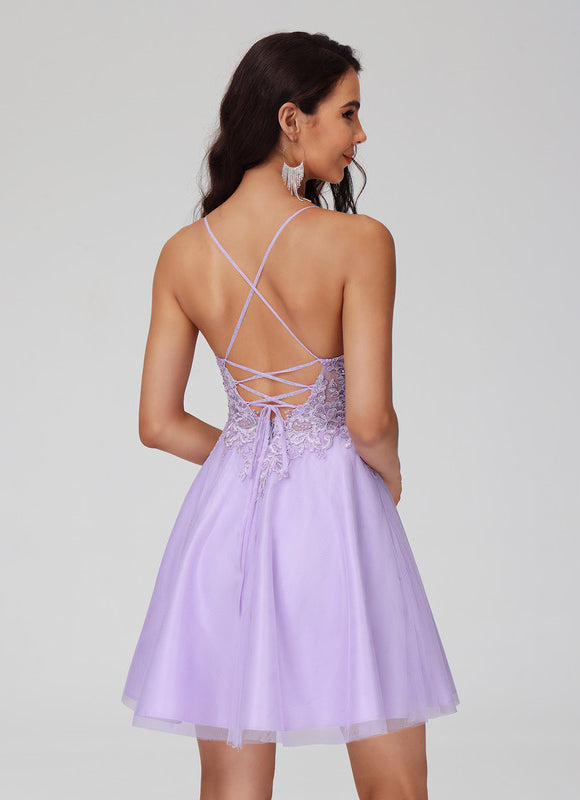 Robe De Bal Lilas Éthérée - gallery 1