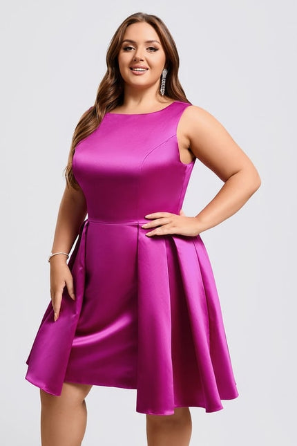 Robe De Bal De Bal En Satin Rose - gallery 7