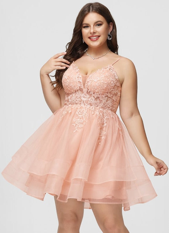 Robe De Bal Courte Tulle Brodée - gallery 5