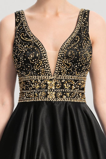 Robe De Bal Satinée Verte - gallery 3