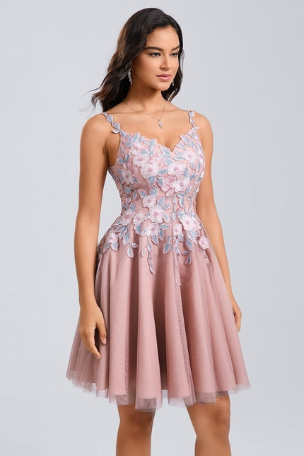 Robe De Bal Courte Tulle Brodée - gallery 4