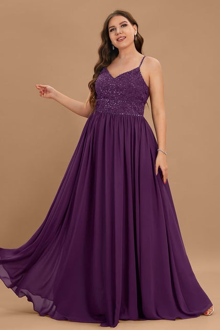 Robe De Bal Violette Brodée - gallery 6