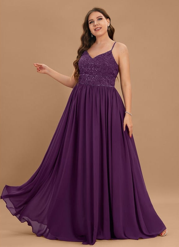 Robe De Bal Violette Brodée - gallery 6