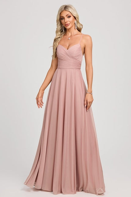 Robe De Bal Longue Rose Dust - gallery 3