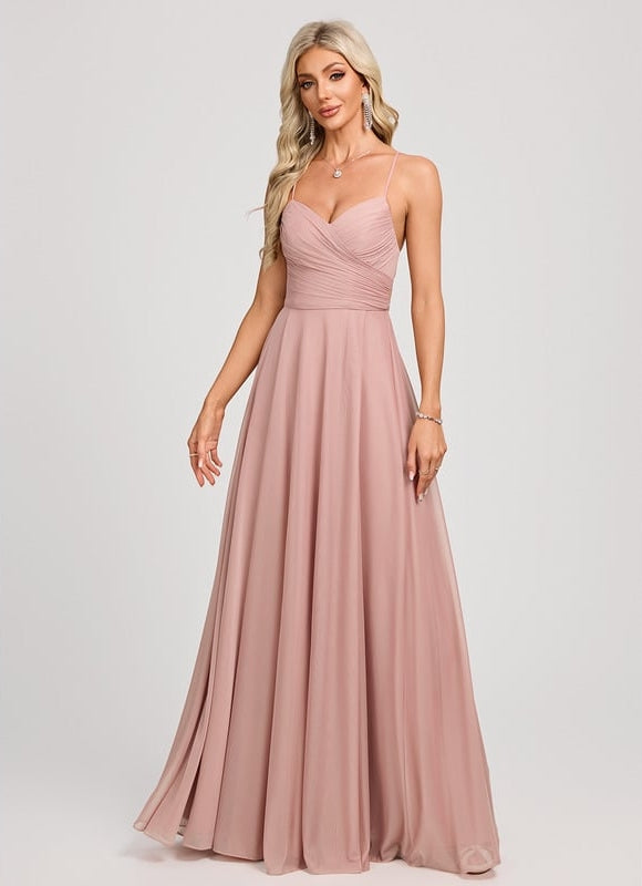 Robe De Bal Longue Rose Dust - gallery 3