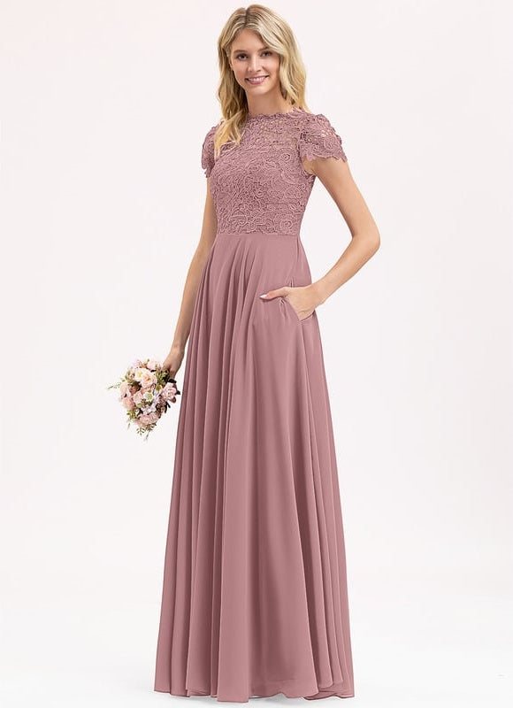 Robe De Bal Longue Mauve Élégante - gallery 2