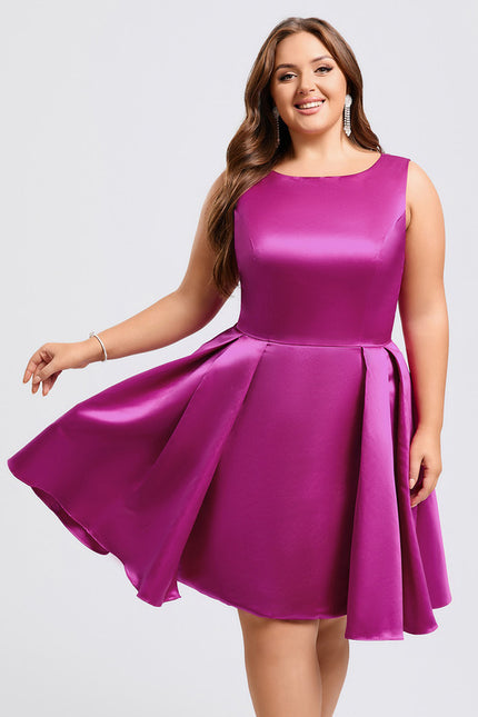 Robe De Bal De Bal En Satin Rose - gallery 5