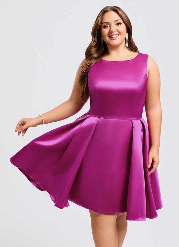 Robe De Bal De Bal En Satin Rose - gallery 5