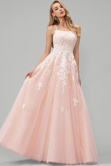 Robe De Bal Fleurie Rose - gallery 2