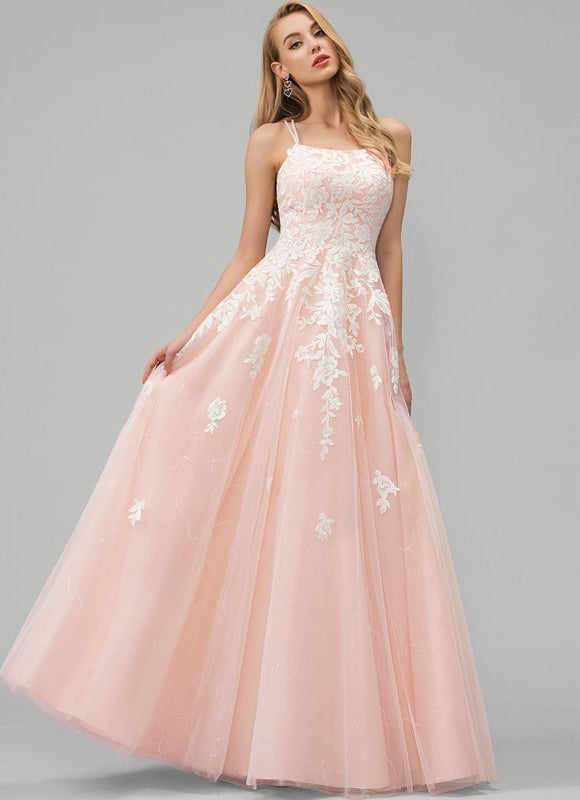 Robe De Bal Fleurie Rose - gallery 2
