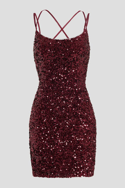 Robe De Bal Pailletée Brique