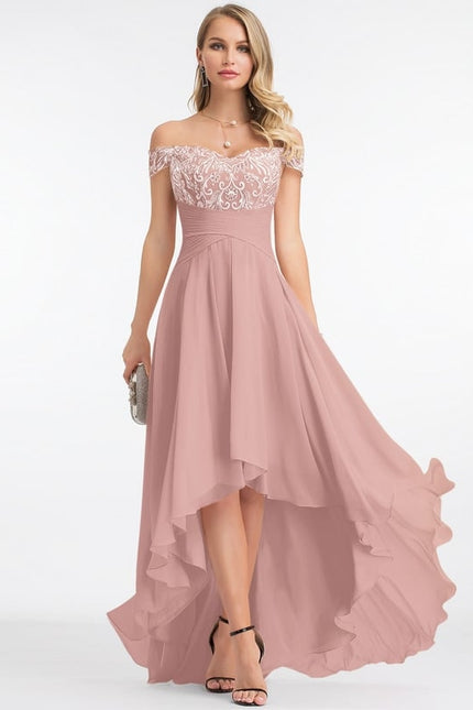 Robe De Bal Asymétrique Brodée - gallery 1