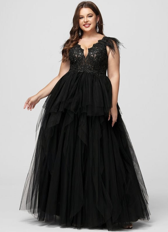 Robe De Bal Tulle Plumes - gallery 4