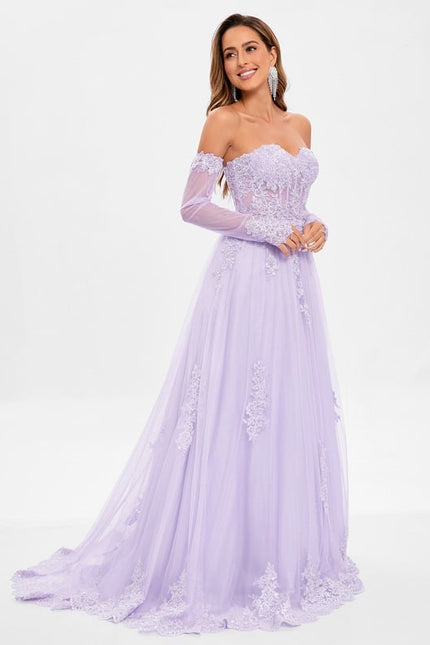 Robe De Bal Lilas Romantique - gallery 4
