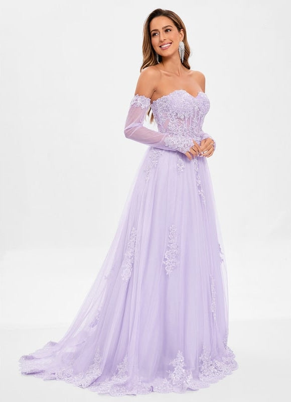 Robe De Bal Lilas Romantique - gallery 4