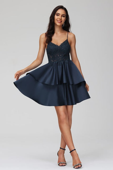 Robe De Bal Satinée Courte