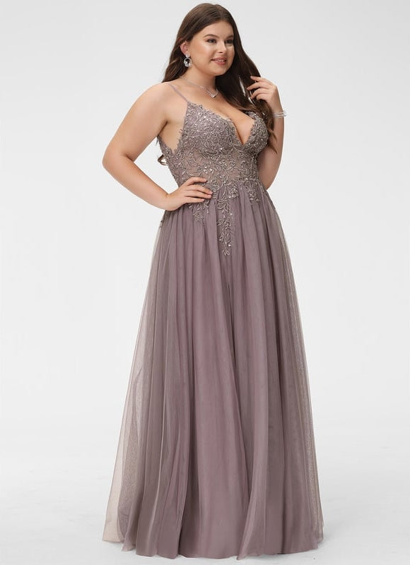 Robe De Bal Vaporeuse Mauve - gallery 7
