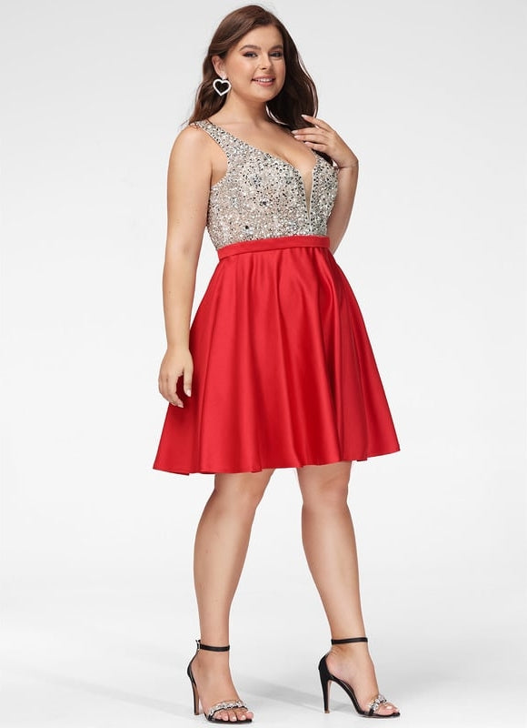 Robe De Bal Éclatante Rouge - gallery 6