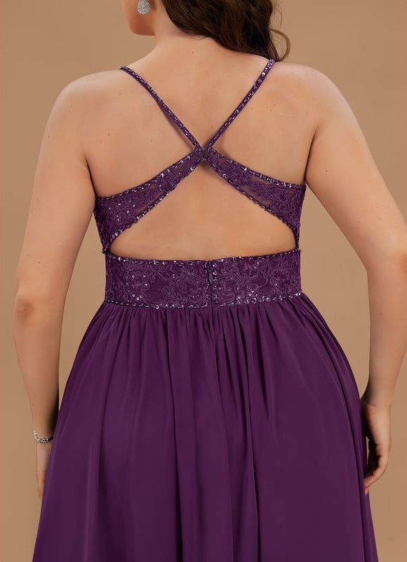 Robe De Bal Violette Brodée - gallery 7