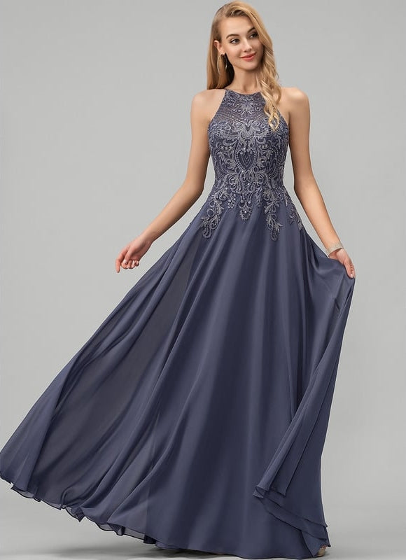 Robe De Bal Fluide Ornée - gallery 1