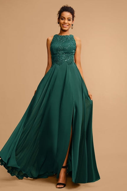 Robe De Bal Fluide Ornée - gallery 1