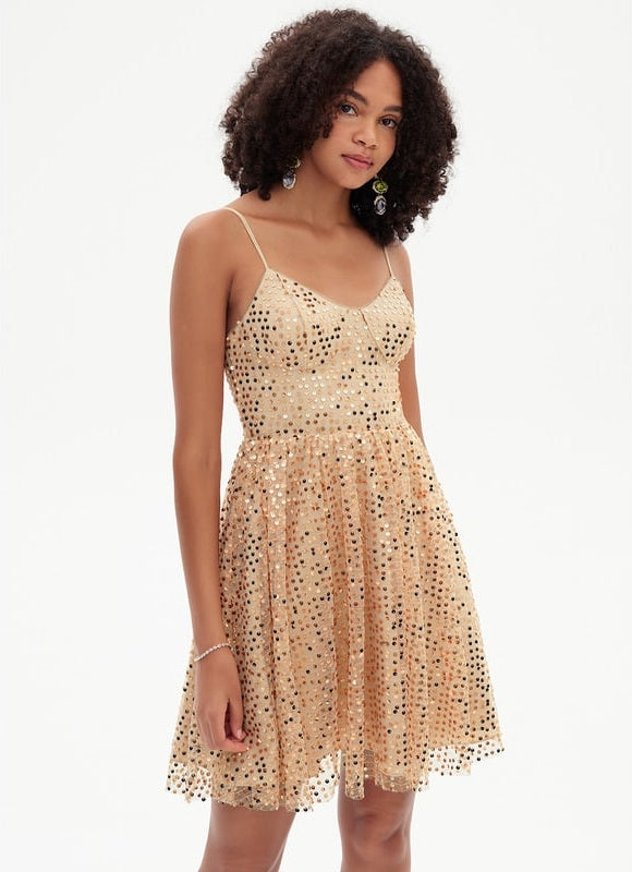 Robe De Bal Scintillante Marine - gallery 3