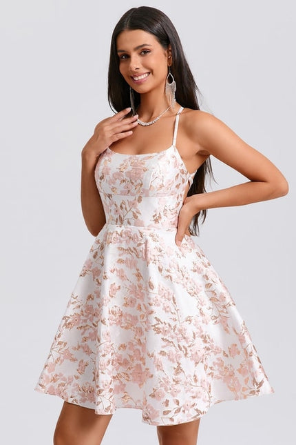 Robe De Bal Florale Rose - gallery 3